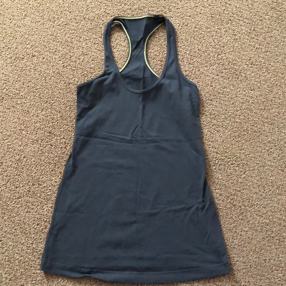 Dark grey lululemon racer back tank top size 6